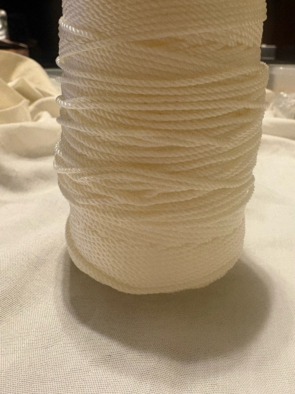 White braided nylon twine cord